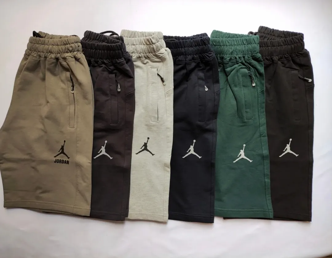 شلوارک مردانه طرح جردن جنس نخی چهارفصل